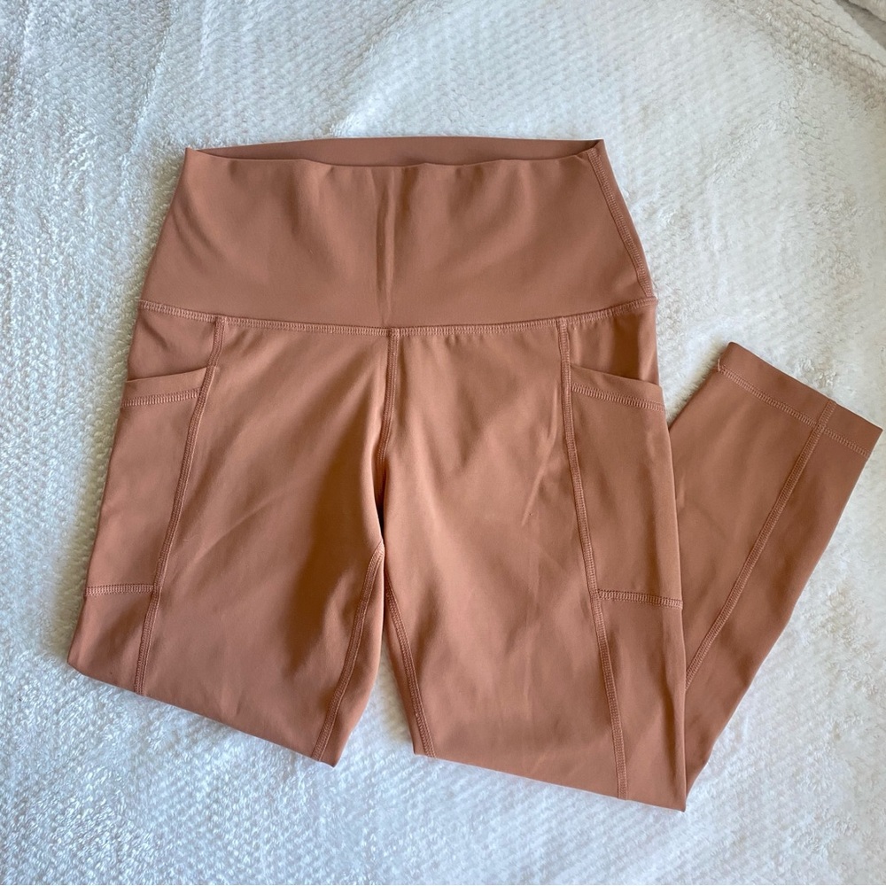 90 Degree By Reflex High-Waisted Light Brown Leggings